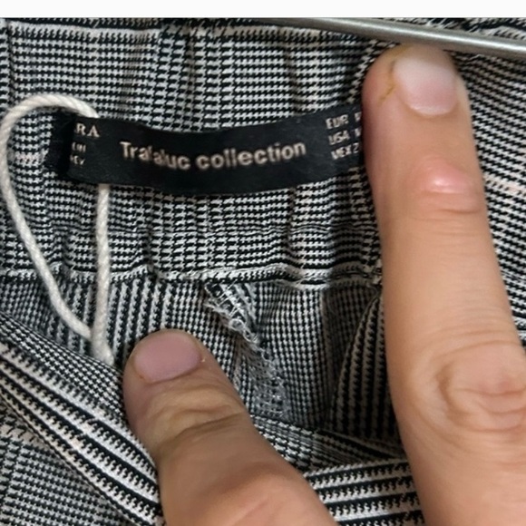 NWT ZARA women's size medium houndstooth trousers - Picture 2 of 3